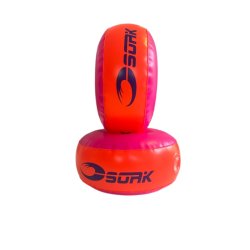 Armuffar barn rosa/orange 1-6 år från Svenska varumärket Soak. Runda armband, flyta upp till 30 kg