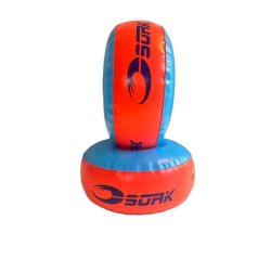 Armuffar barn blå/orange 1-6 år från Svenska varumärket Soak. Runda armband, flyta upp till 30 kg
