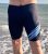 Badbyxor herr svart/blå med mönster i knålång modell. Bra badbyxor som torkar snabbt