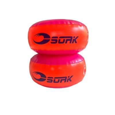 Armpuffar barn rosa/orange från Svenska varumärket Soak. Billiga armpuffar med bästa synlighet.