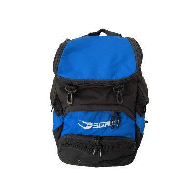 Blå/svart ryggsäck, 45 L. Stor ryggsäck som passar till simning eller andra idrotter. Stor ryggsäck från Soak