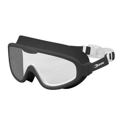 Simmask till barn 8-12 år från Soak med klar lins. Svart simmask till barn.