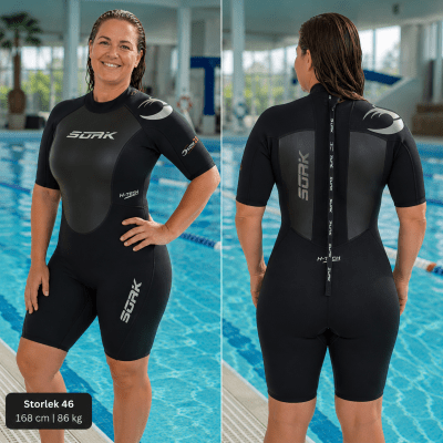 Våtdräkt dam Sprint shorti 3mm svart från Soak